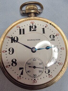 Hamilton 992 Railroad Grade 21 Jewels Gold Filled Pocket Watch Double Roller